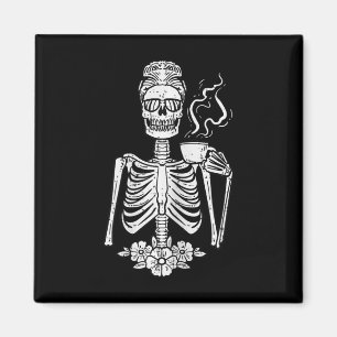 Halloween Skelet Koffie Grappig Kostuum Moeder Vro Magneet
