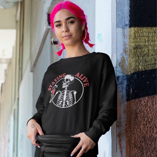 Halloween Skelet Koffie Leven Trui