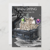 Halloween skelet koppel kostuum partij kaart (Voorkant)