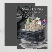 Halloween skelet koppel kostuum partij kaart (Voorkant / Achterkant)