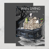 Halloween skelet koppel kostuum partij kaart (Voorkant / Achterkant)