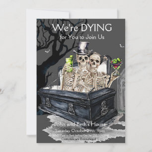 Halloween skelet koppel kostuum partij kaart