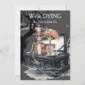 Halloween skelet koppel kostuum partij kaart (Voorkant)