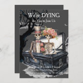 Halloween skelet koppel kostuum partij kaart (Voorkant / Achterkant)