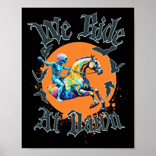 Halloween skelet kostuum poster (Voorkant)