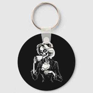 Halloween Skelet Lazy Skull Drink Koffiekosten Sleutelhanger