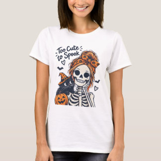Halloween Skelet Meisje Te Schattig Om Te Bang Te  T-shirt