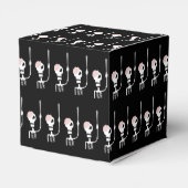 Halloween skelet met een zwaard bedankdoosjes (Achterkant)