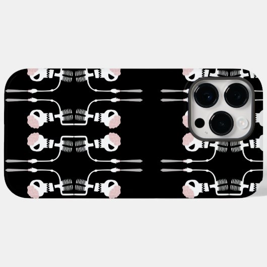 Halloween skelet met een zwaard Case-Mate iPhone case (Achterkant (horizontaal))