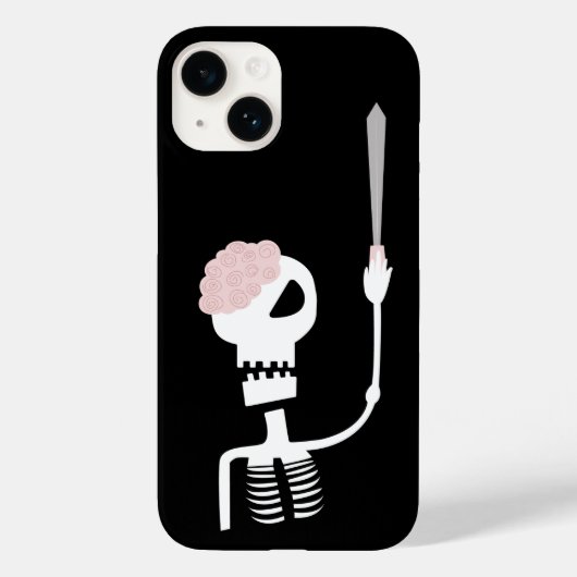 Halloween skelet met een zwaard Case-Mate iPhone case (Achterkant)