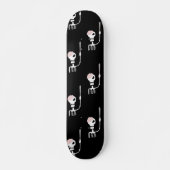 Halloween skelet met een zwaard persoonlijk skateboard (Voorkant)