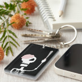 Halloween skelet met een zwaard sleutelhanger (Voorkant Rechts)