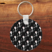 Halloween skelet met een zwaard sleutelhanger (Achterkant)