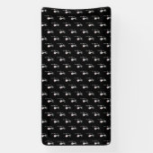 Halloween skelet met een zwaard spandoek (Verticaal)