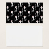 Halloween skelet met een zwaard visitekaartje (Voorkant /achterkant)