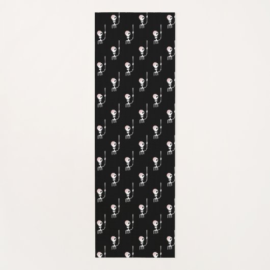 Halloween skelet met een zwaard yogamat (Voorkant)
