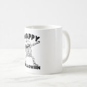 Halloween Skelet met Pompoen - Happy Halloween Koffiemok (Voorkant rechts)