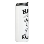 Halloween Skelet met Pompoen - Happy Halloween Thermosbeker (Gedraaid links)