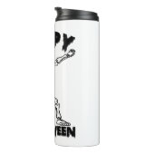 Halloween Skelet met Pompoen - Happy Halloween Thermosbeker (Geroteerd rechts)