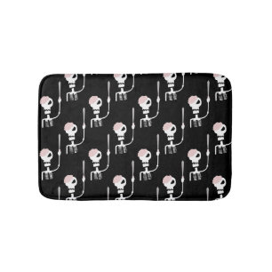 Halloween-skelet met zwaard badmat
