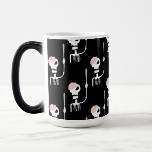Halloween-skelet met zwaard magische mok
