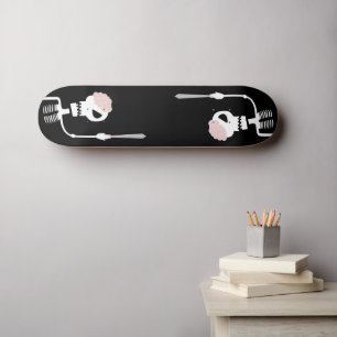 Halloween-skelet met zwaard persoonlijk skateboard
