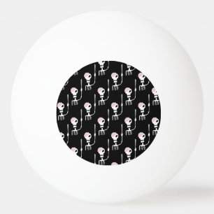 Halloween-skelet met zwaard pingpongbal