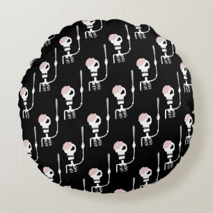 Halloween-skelet met zwaard rond kussen
