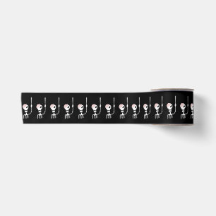 Halloween-skelet met zwaard satijnen lint