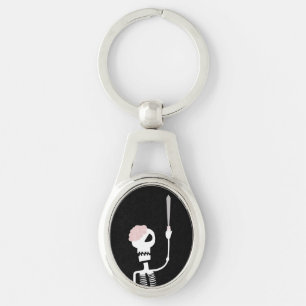Halloween-skelet met zwaard sleutelhanger