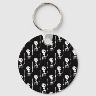 Halloween-skelet met zwaard sleutelhanger