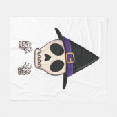 Halloween Skelet ontwerp, Spooky Halloween Fleece Deken (Voorkant (Horizontaal))
