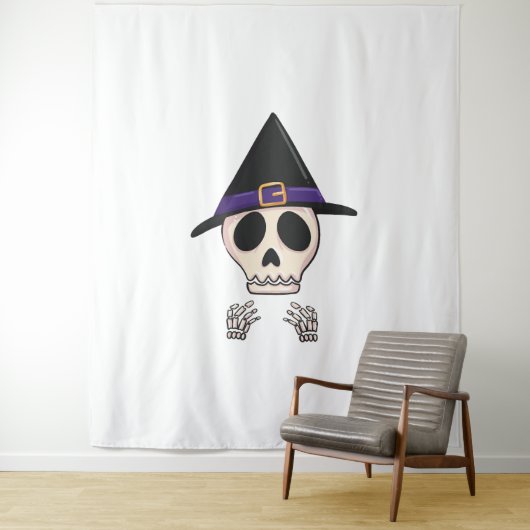 Halloween Skelet ontwerp, Spooky Halloween Wandkleed (In situ)