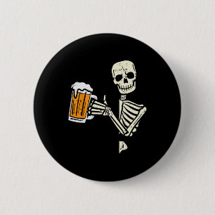 Halloween Skelet Papa Grappig Lazy Skull Kostuum P Ronde Button 5,7 Cm