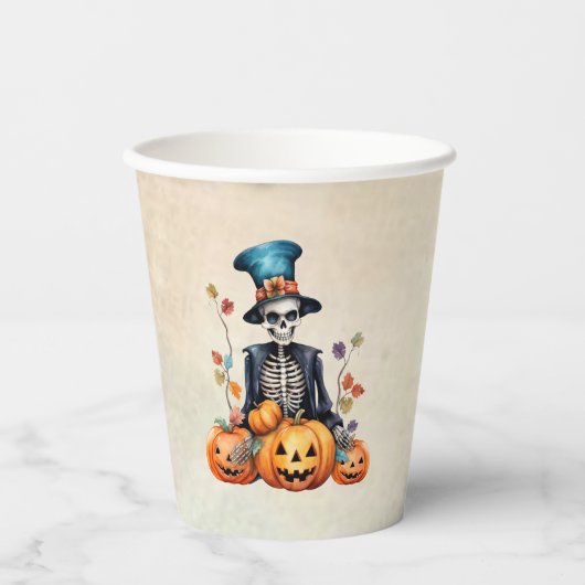 Halloween Skelet Paper cup Papieren Bekers (Voorkant)