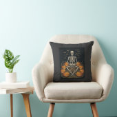 Halloween Skelet Pompoen Vintage Retro Design_1 Kussen (Stoel)