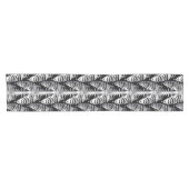 Halloween Skelet Rib Cage Patroon Spooky Zwart Korte Tafelloper (Horizontaal)