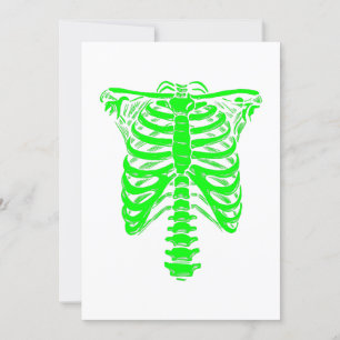 halloween Skelet Ribbenkast zuur groen Kaart