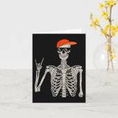  Halloween Skelet Rock On Hand Skelet M Kaart (Gele Bloem)