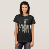 Halloween Skelet Rock On Hand Skelet M T-shirt (Voorkant volledig)