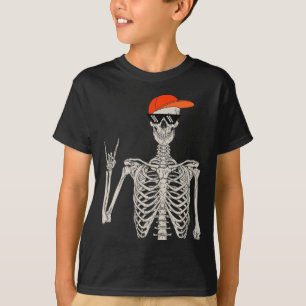  Halloween Skelet Rock On Hand Skelet M T-shirt