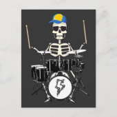 Halloween Skelet Rots Hand Speelt Drums Briefkaart (Voorkant)