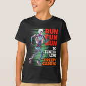 Halloween Skelet Runner Creepy Cardio Jogger Spo T-shirt (Voorkant)