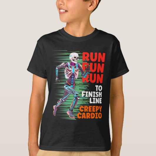 Halloween Skelet Runner Creepy Cardio Jogger Spo T-shirt (Voorkant)
