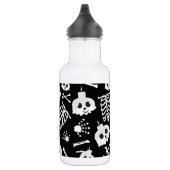 Halloween Skelet Schedel Botten Waterfles (Rechts)