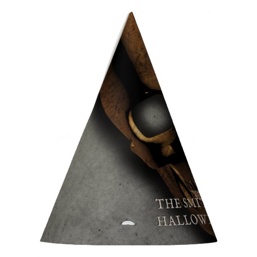 Halloween Skelet Schedel Spooky Familienaam Feesthoedjes (Links)