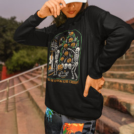 Halloween skelet seizoen om griezelig te zijn trui