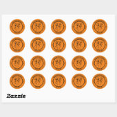 Halloween Skelet Sinaasappel & Zwarte Sticker (Vel)