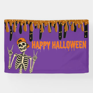 Halloween skelet spandoek