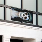 Halloween Skelet Spandoek (Buitenkant Gebouw)